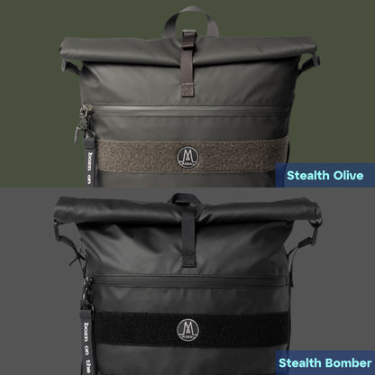 Moral NIGHTHAWKS MILITARY II 軍用風背包，提供綠色與黑色兩款配色選擇。經典軍用風格結合品牌LOGO，適合各種穿搭風格。